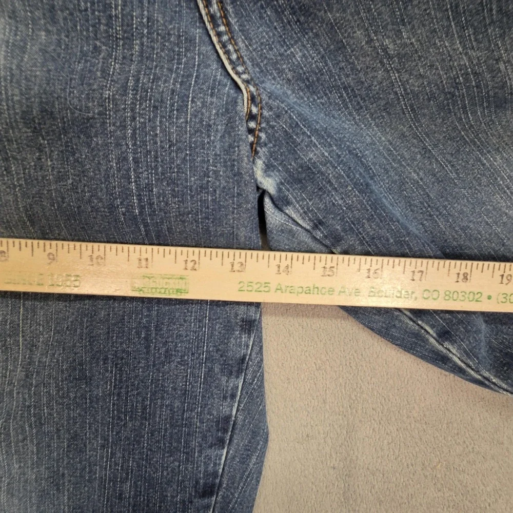 Chaps Denim Jeans Mens 40x27‎ Blue Carpenter Relaxed Straight Raw Hem Distressed
